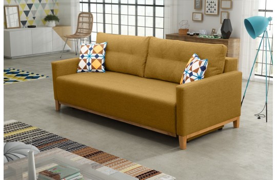 Sofa Split 213 cm w kolorze zółtym