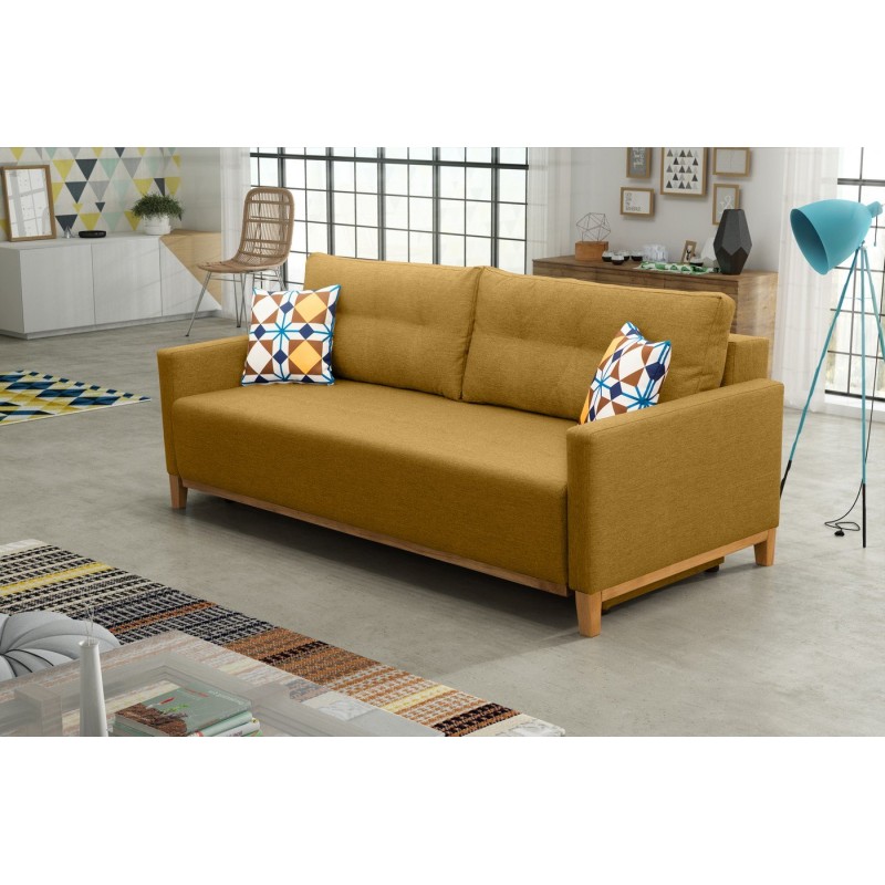 Sofa Split 213 cm w kolorze zółtym