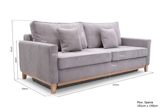 Sofa Talia - wymiary