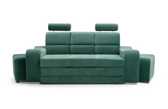Sofa Marcel z dwoma pufami