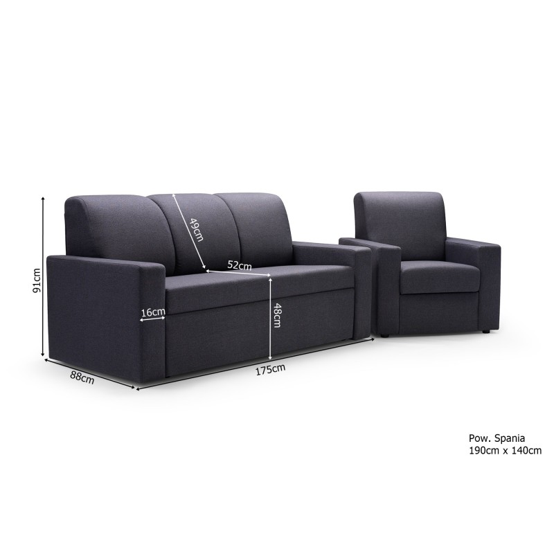 Sofa Demina - wymiary