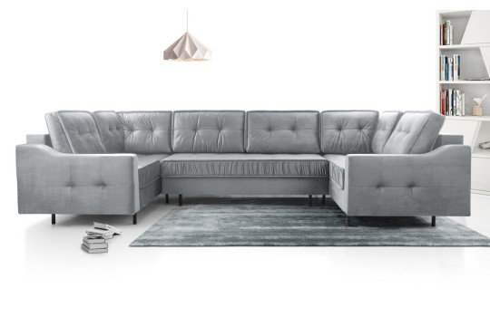 Szary narożnik w kształcie U - Hubert