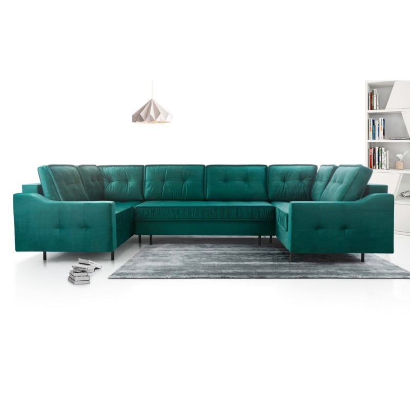 Narożnik Hubert U w zielonym kolorze