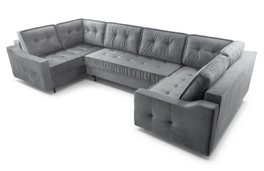 Narożnik Hubert w szarym kolorze 