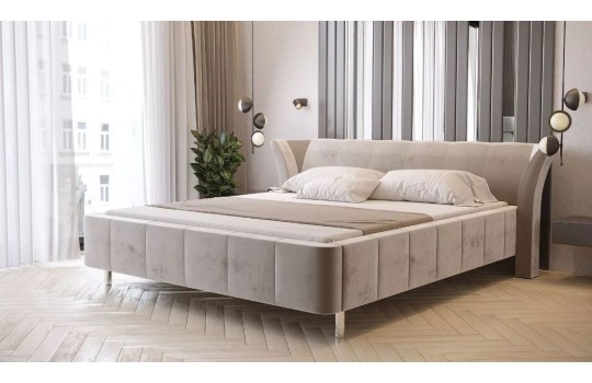 Łóżko podwójne welurowe 