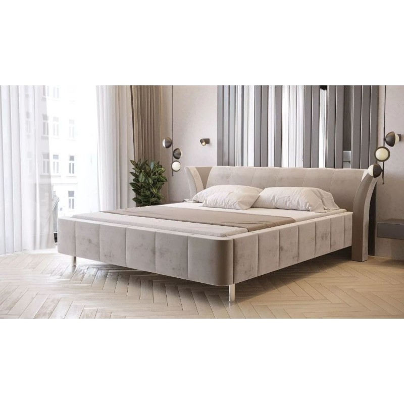 Łóżko podwójne welurowe 