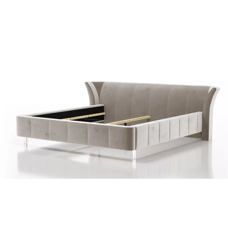 Łóżko z tapicerowaną ramą 