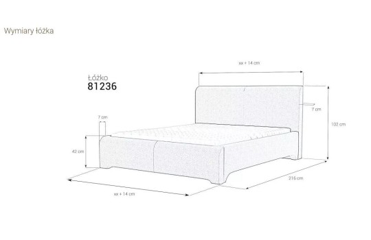 łóżko z wysokim zagłówkiem 