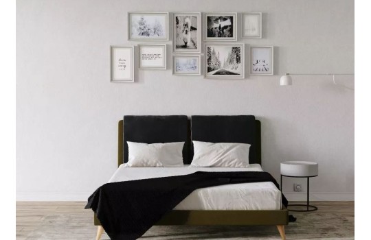 Łóżko tapicerowane z wygodnym oparciem 