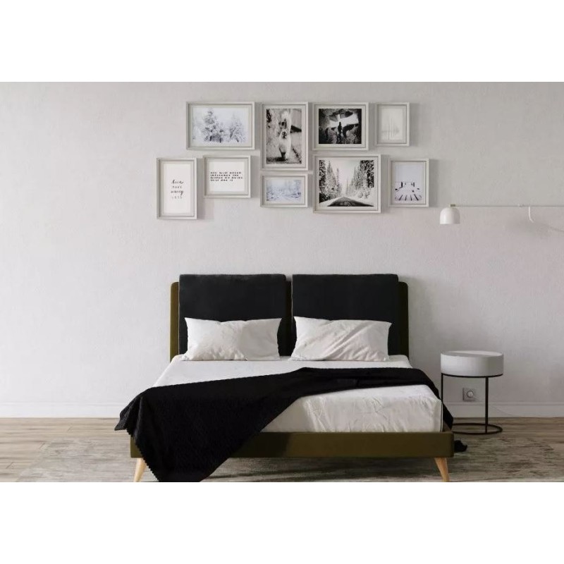 Łóżko tapicerowane z wygodnym oparciem 