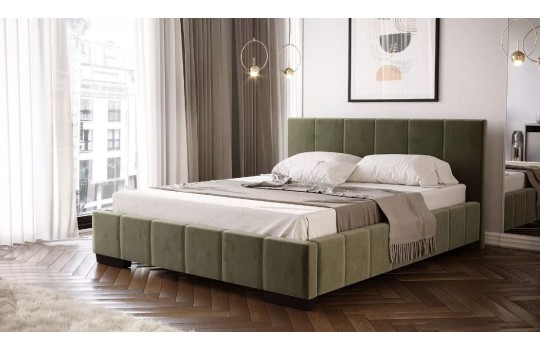 łóżko tapicerowane welurowe 