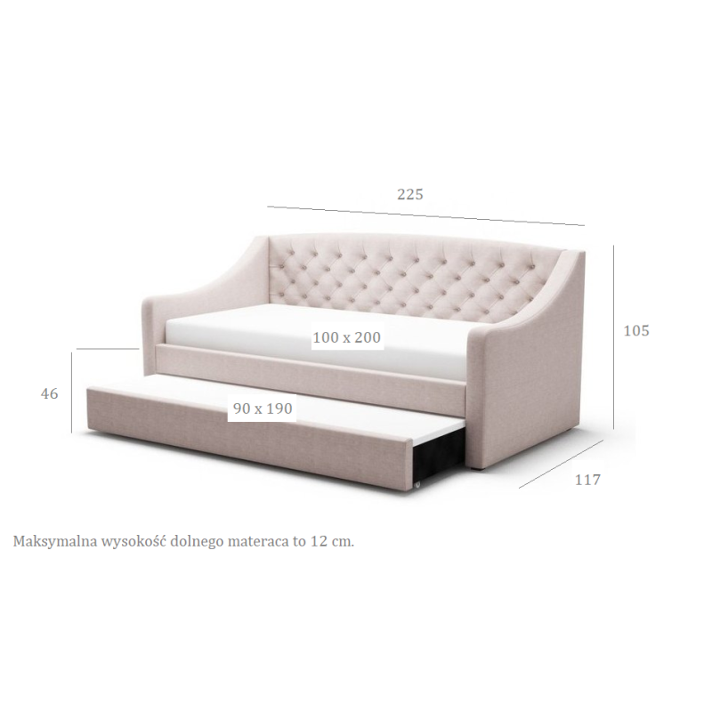 Łózko wysuwane Ruso 