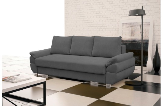 Sofa Leknes w szarej tkaninie