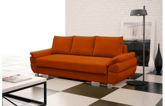 Pomarańczowa sofa Leknes 250 cm 