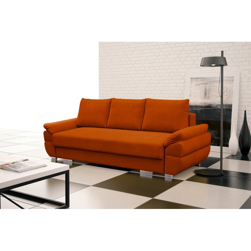 Pomarańczowa sofa Leknes 250 cm 