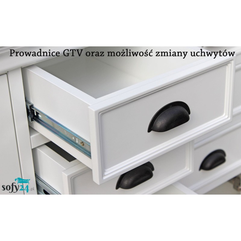 Komoda biała prowansalska Alicja 6S W