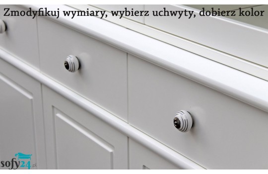 Komoda biała prowansalska Alicja 6S W