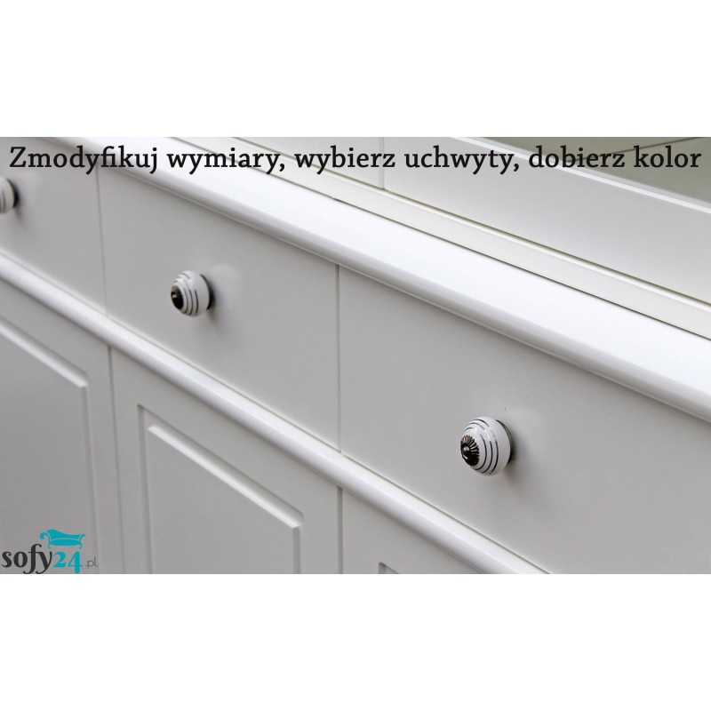 Komoda biała prowansalska Alicja 6S W