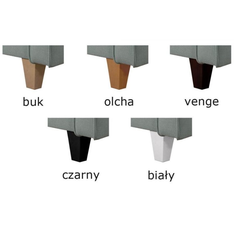 Fotel z nóżkami w różnych kolorach 