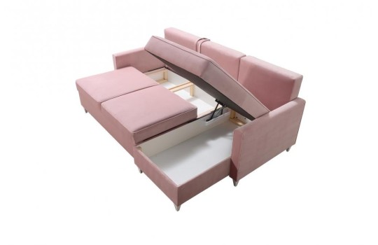 narożnik z dużymi pojemnikami 