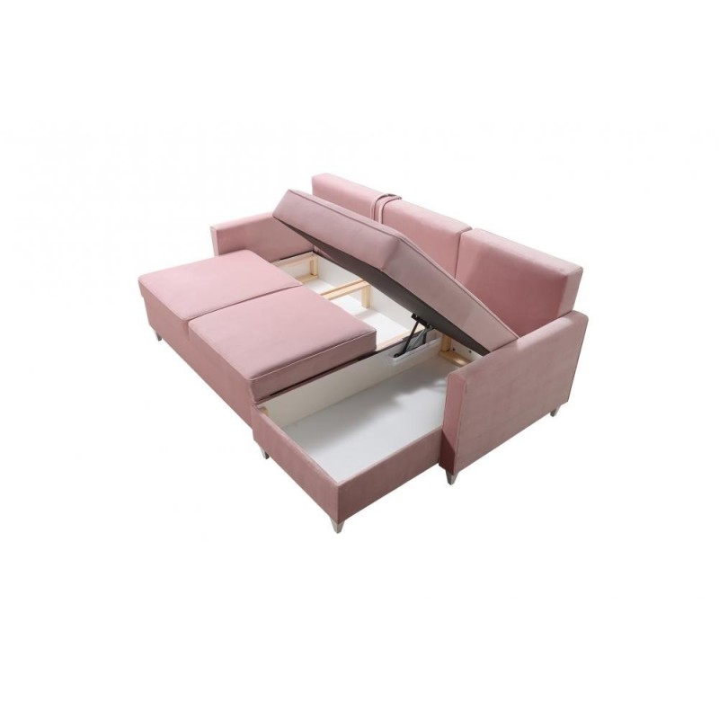 narożnik z dużymi pojemnikami 