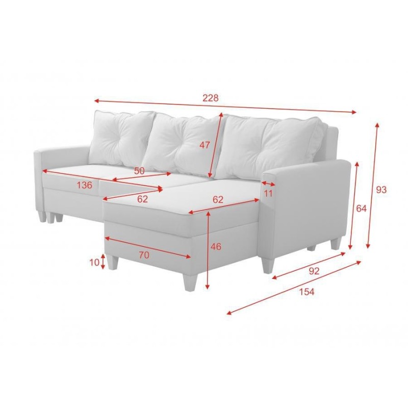 narożnik do niewielkiego salonu 