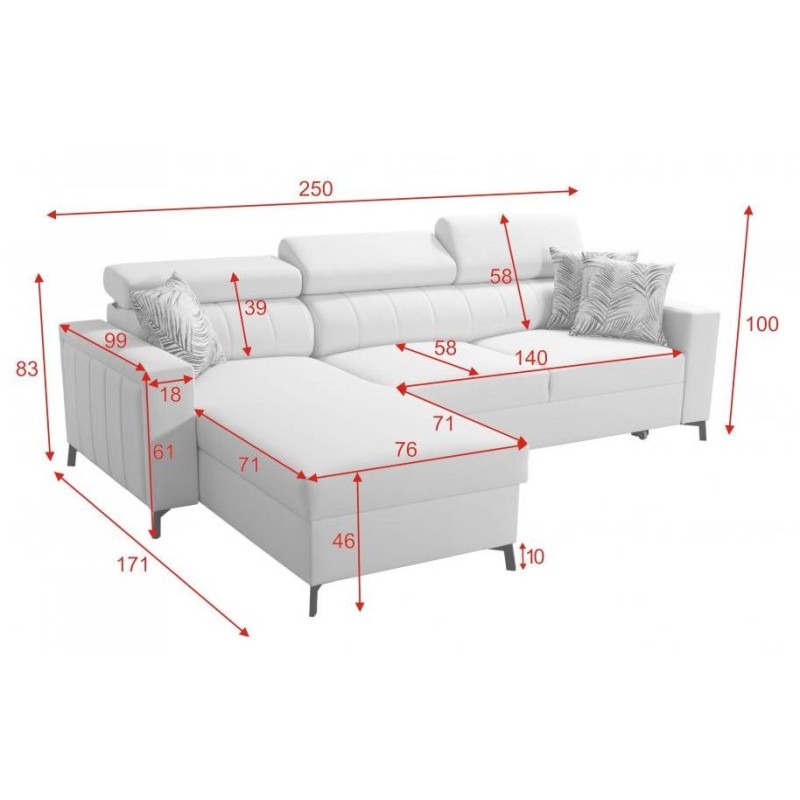 wymiary narożnika Hestia 