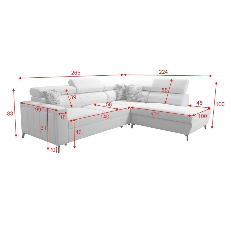 Narożnik Hestia III Mini 265x224 cm Narożnik Hestia III Mini 265x224 cm