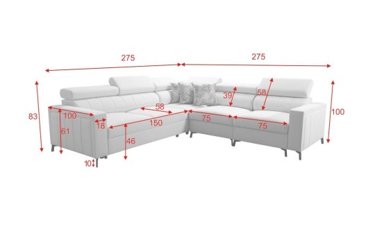 Narożnik Hestia IV 275x275 cm 