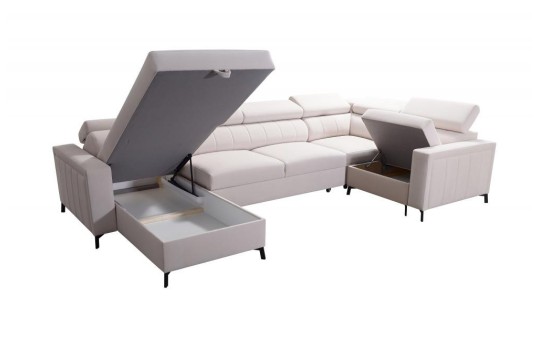 narożnik z dwoma pojemnikami 