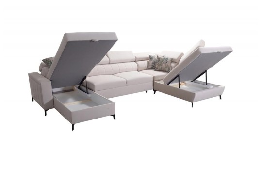 Narożnik z dwoma dużymi pojemnikami 