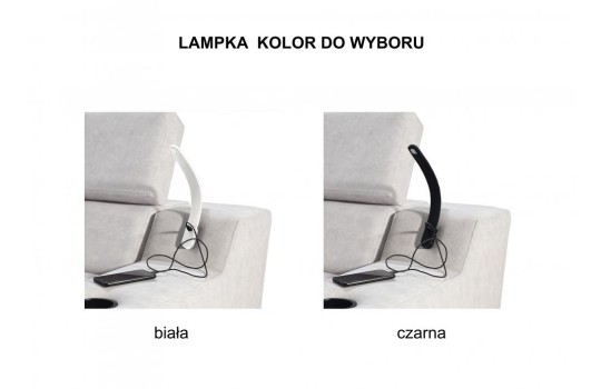 sofa z lampką do czytania 
