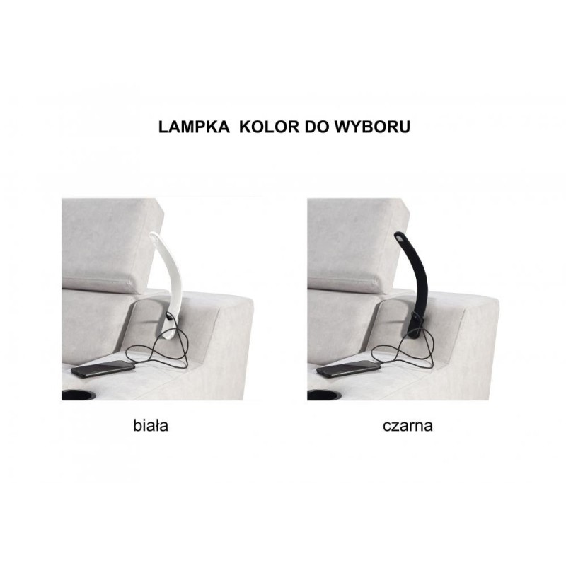 sofa z lampką do czytania 