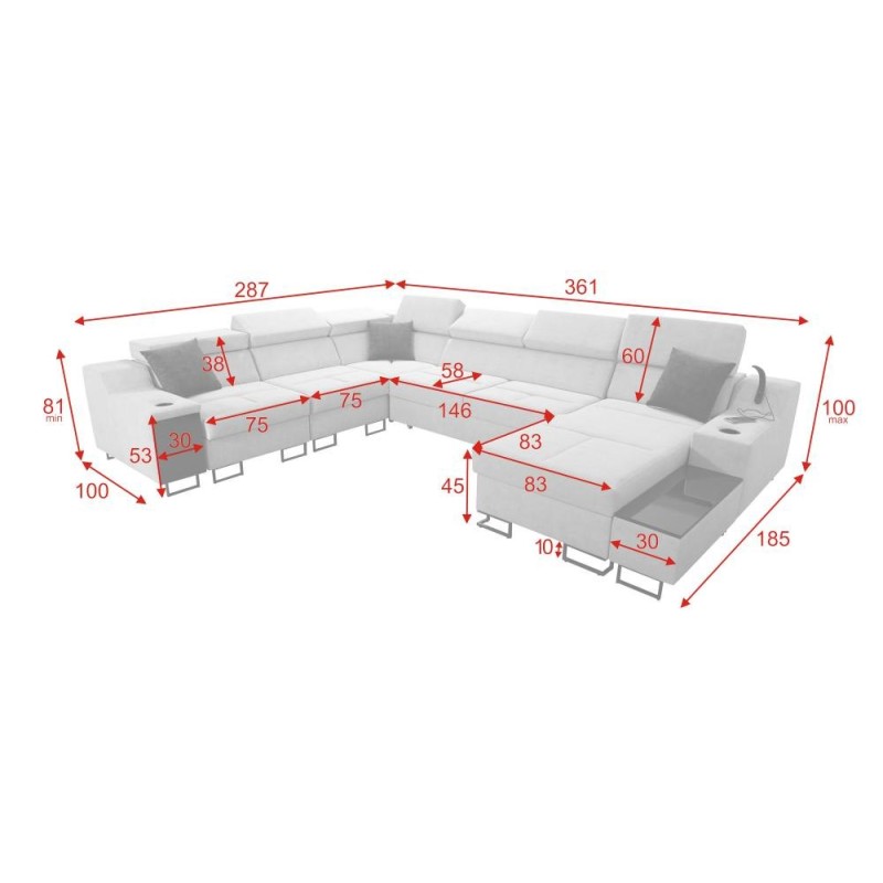 Wielofunkcyjny narożnik Reja VIII