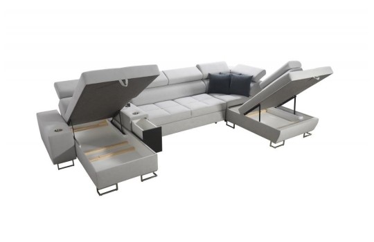 Sofa z dwoma dużymi pojemnikami 