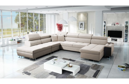 narożnik do salonu beżowy