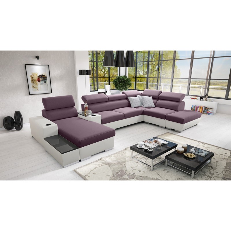 Narożnik w kolorze ciemnego różu 