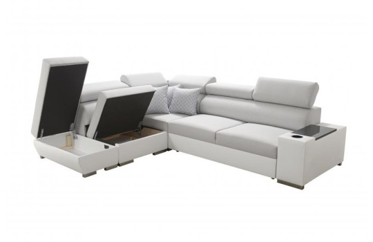 Narożnik z pojemnikami pod siedzeniem 