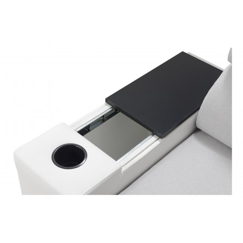 Narożnik  z wysuwaną półką i miejscem na kubek 