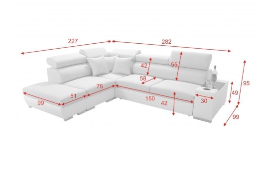 Narożnik średniej wielkości 