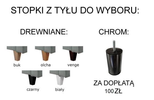 Nóżki do tyłu do wyboru 