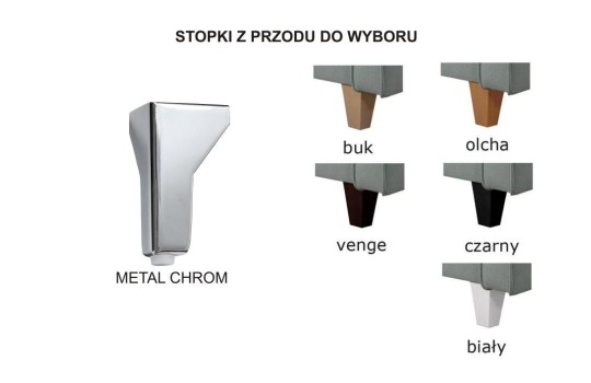Narożnik z nóżkami do wyboru Narożnik z nóżkami do wyboru