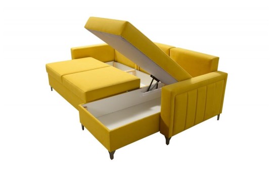 Sofa narożna z dwoma pojemnikami Sofa narożna z dwoma pojemnikami