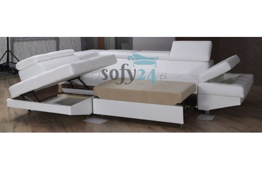 Narożnik wypoczynkowy Linda - po rozłożeniu 