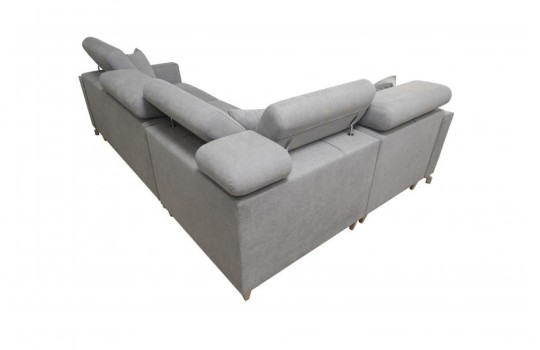 Narożnik w szarym obiciu 