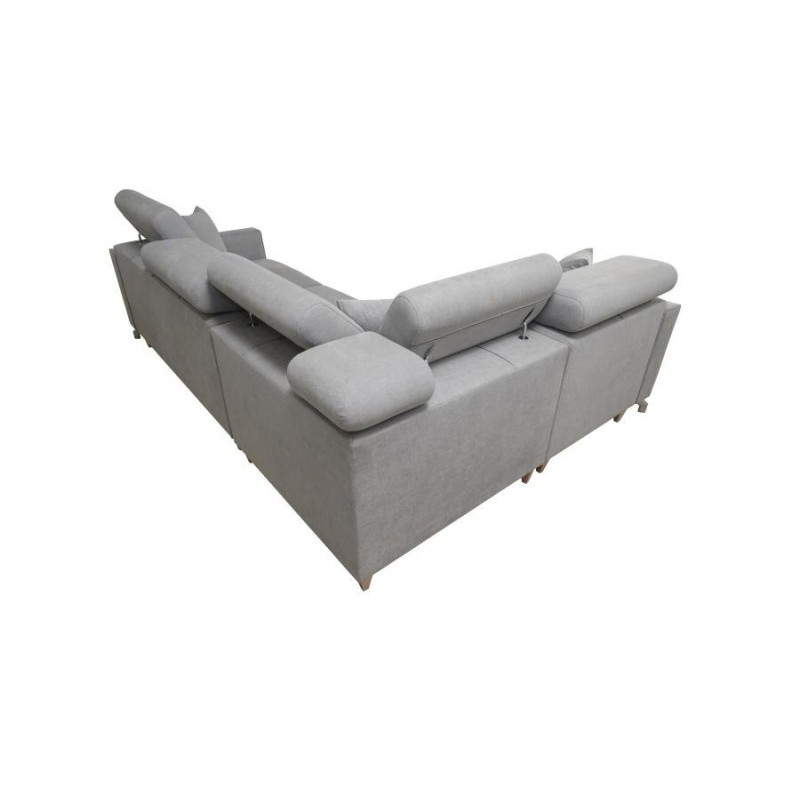 Narożnik w szarym obiciu 