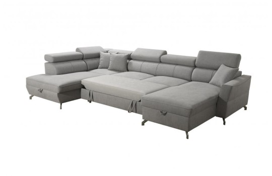 Saofa narożna z dużą powierzchnią spania 
