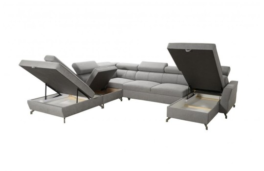 Sofa z dużymi pojemnikami 