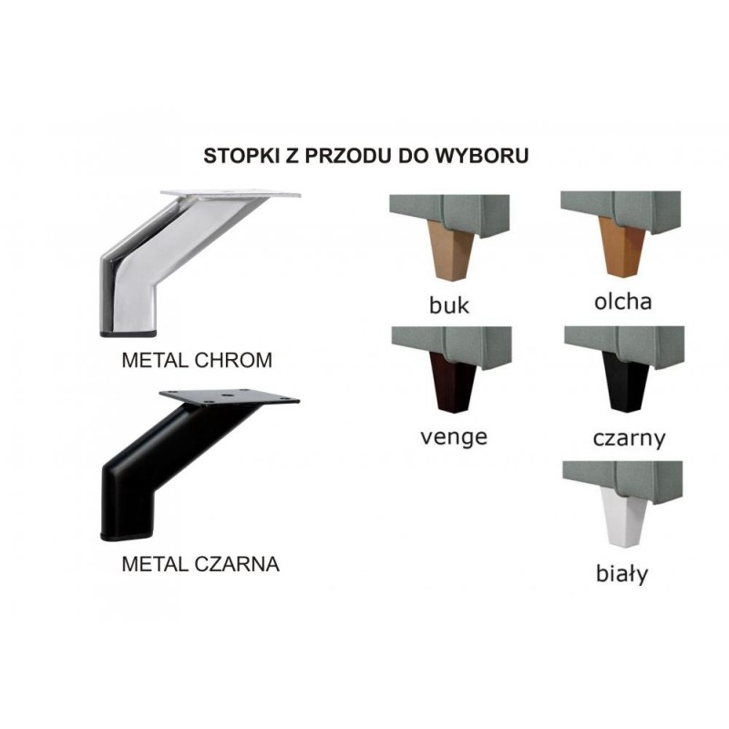 Narożnik z nóżkami do wyboru 