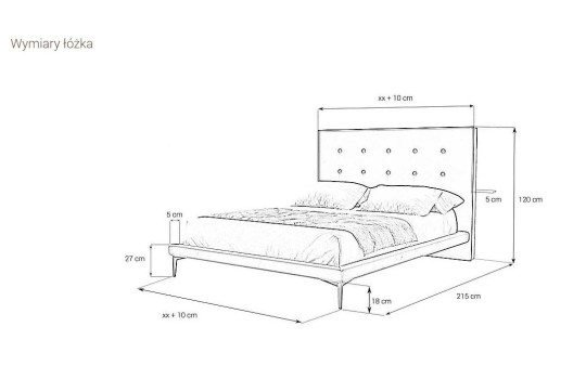 Wymiary łóżka Koral 